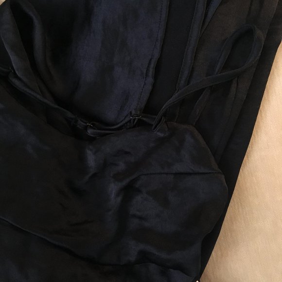 NWT Brand New - LA Hearts Bustier Satin Bustier Navy Midi Dress size Medium - Picture 5 of 6